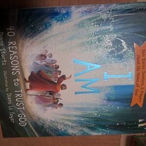 I Am: 40 Reasons to Trust God - Blue and White Coffee Table Book